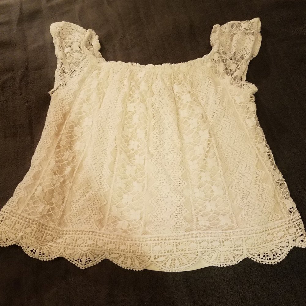 Vintage Off the Shoulder Crop Top